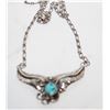 Image 1 : VINTAGE 18 INCH 925 SILVER AND TURQUOISE