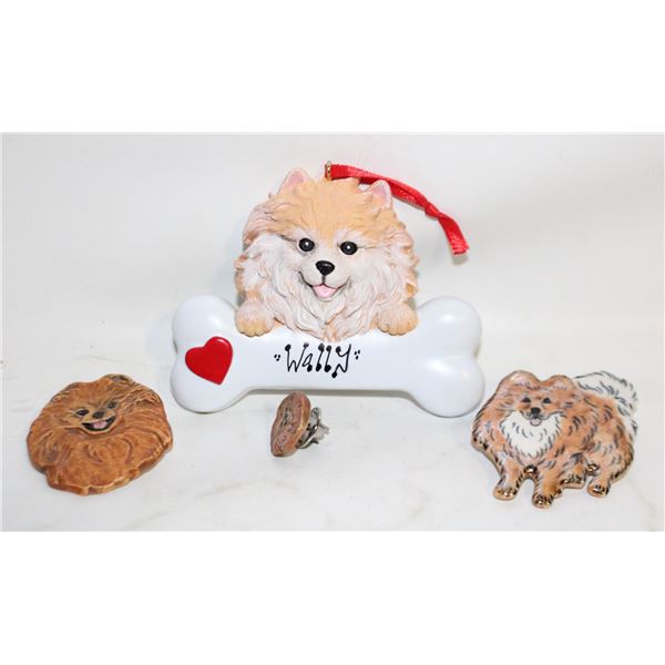 POMERANIAN BROOCHES, LAPEL PIN, ORNAMENT