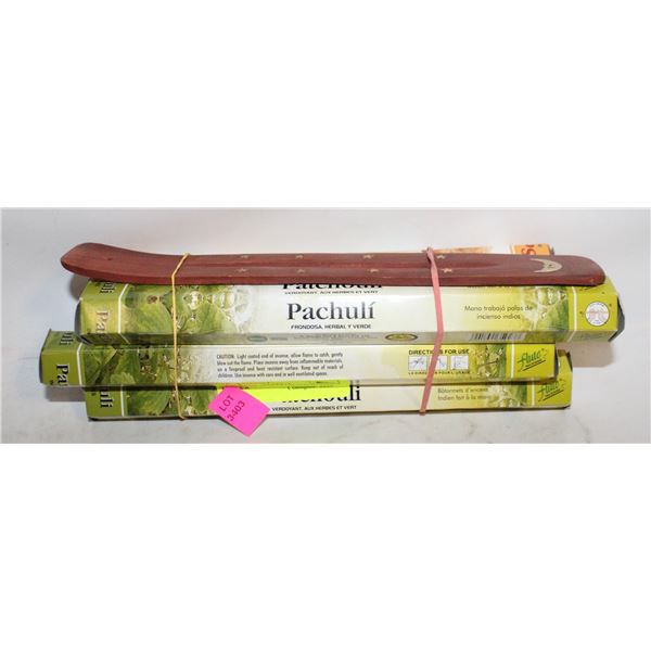 6 PACKS OF INCENSE WITH WOODEN HOLDER