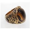 Image 1 : LADIES GOLD PLATED WIDE RING LARGE CENTER EYE SZ