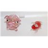 Image 1 : MOTHER+BABY PIG HAND BLOWN ART GLASS
