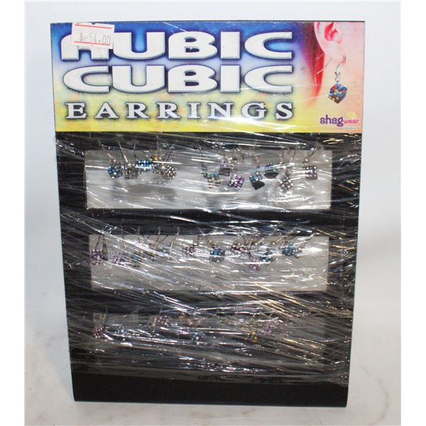 LOT OF 18 EARRINGS ON DISPLAY