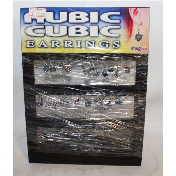 LOT OF 18 EARRINGS ON DISPLAY