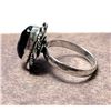 Image 2 : 21)  OVAL NATURAL BLACK ONYX SIZE 6.5 RING