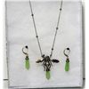 Image 1 : 2)  BRONZE TONE WITH PERIDOT GREEN STONES