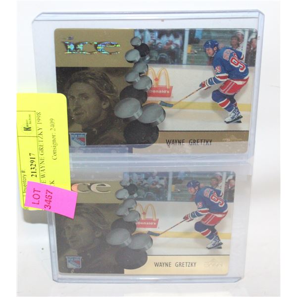 LOT OF 2 ICE WAYNE GRETZKY 1998 UPPER DECK