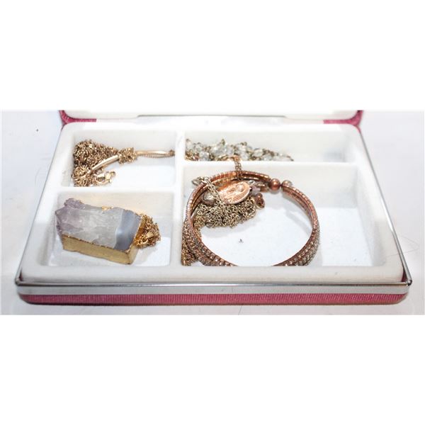 ESTATE JEWELRRY IN BOX ALL TOGETHER-ESTATE