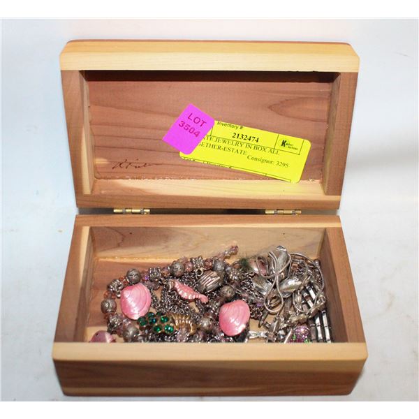 ESTATE JEWELRY IN BOX ALL TOGETHER-ESTATE