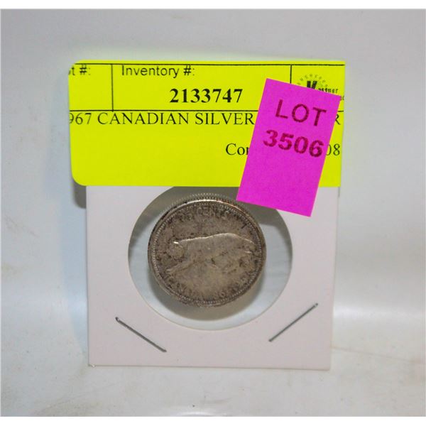 1967 CANADIAN SILVER QUARTER