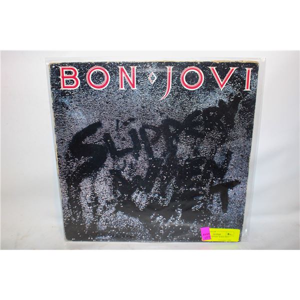 BON JOVI SLIPPERY WHEN WET RECORD 1986