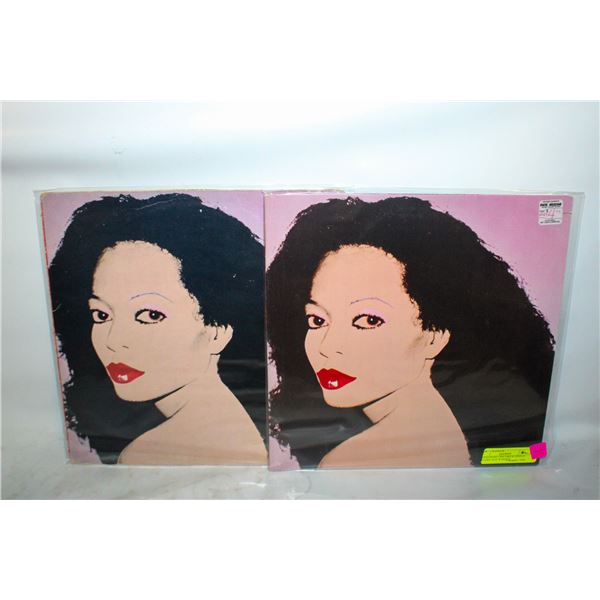 DIANA ROSS 2 RECORD & SINGLE RECORD ANY WARHOL