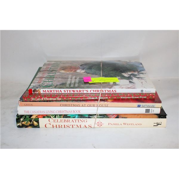 5 CHRISTMAS BOOKS INCLD MARTHA STEWART