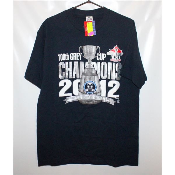NEW LARGE 100TH GREY CUP T SHIRT