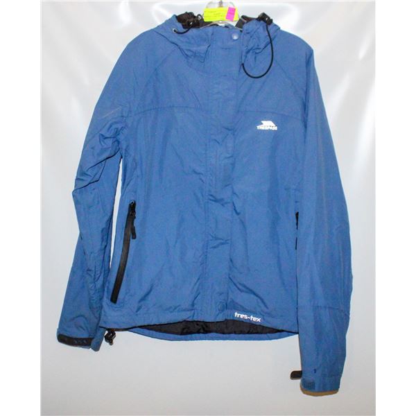 TRESPASS LADIES SX BLUE ZIP UP COAT TRES-TEX