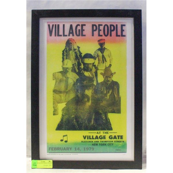 FRAMED VILLAGE PEOPLE POSTER PRINT