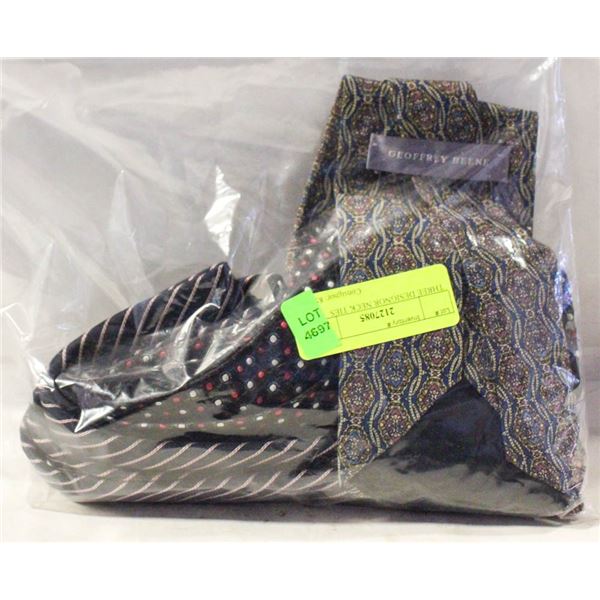 THREE DESIGNOR NECK TIES