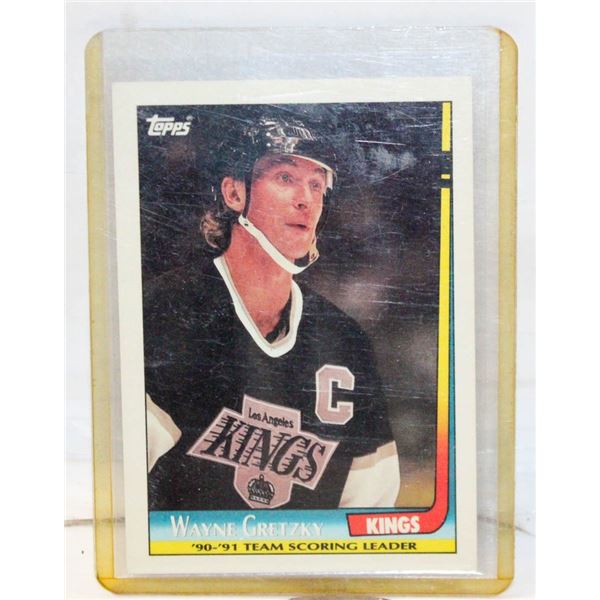 GRETZKY TOPPS TEAM SCORING LEADERS 10 RAW CARD