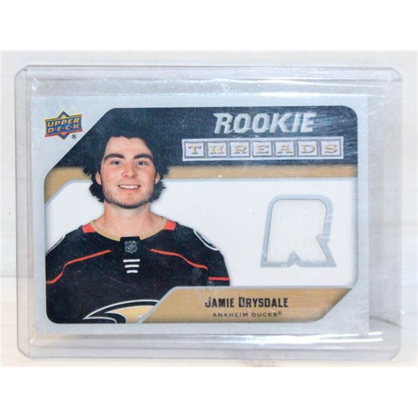 JAMIE DRYSDALE ROOKIE PATCH ANAHEIM RT-JD THREADS