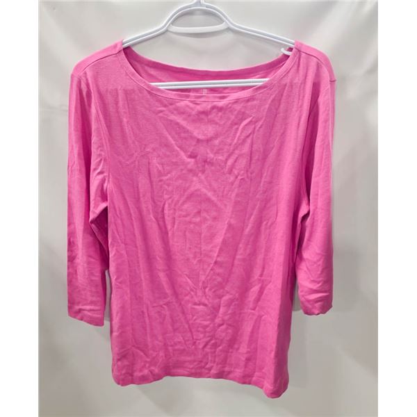 AMAZON ESSENTIALS XL PINK LONG SLEEVE T-SHIRT