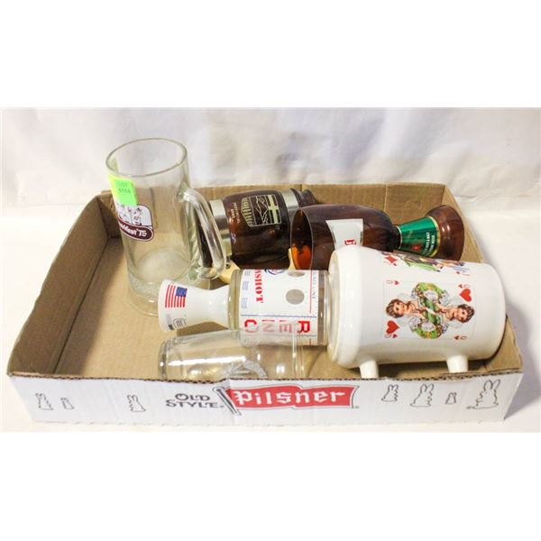 LOT OF VARIOUS BAR CLASSES AND MUGS