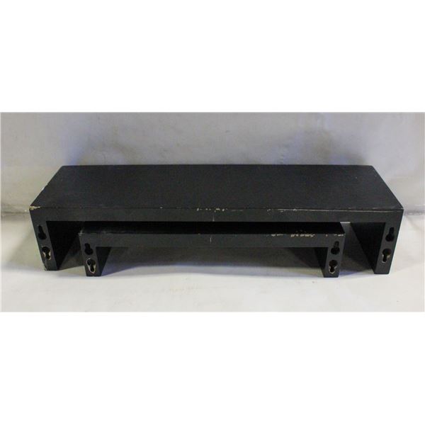 BLACK IKEA FLOATING SHELVES