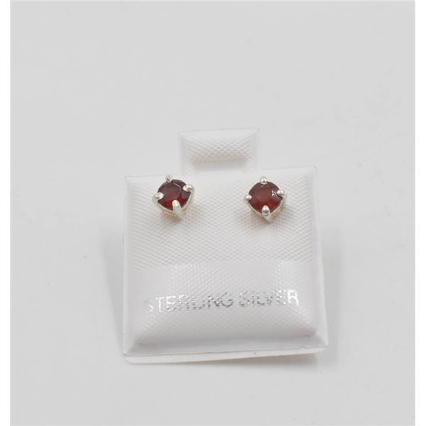 #14-NATURAL GARNET STUD EARRINGS