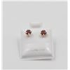 Image 1 : #14-NATURAL GARNET STUD EARRINGS