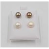 Image 1 : #179-NATURAL AKOYA PEARL STUD EARRINGS 2 PAIRS