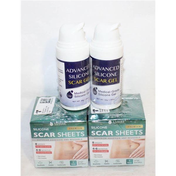 NEW 4 SEALED ADVANCED SILCONE SCAR GEL