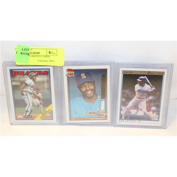 LOT OF 3 KEN GRIFFEY CARDS