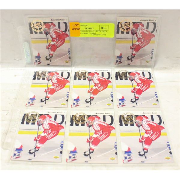 8 ALEXANDER DAIGLE UPPER DECK WORLD JUNIORS CARDS