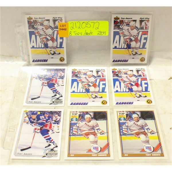 8 TONY AMONTE ROOKIE CARDS