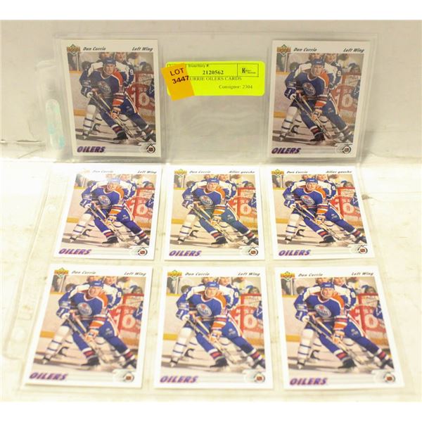 8 DAN CURRIE OILERS ROOKIE CARDS