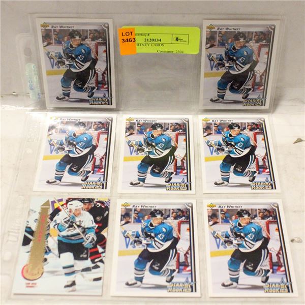 8 RAY WHITNEY ROOKIE CARDS