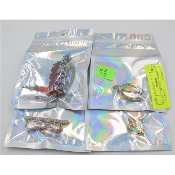 VINTAGE BROOCHES & HAIR CLIPS TOGETHER