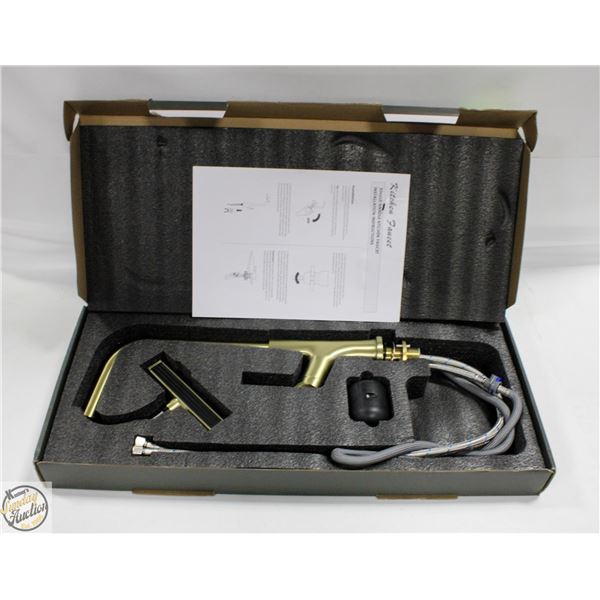 NEW WATERFALL KITCHEN SINK FAUCET W PULL-OUT SPRAY