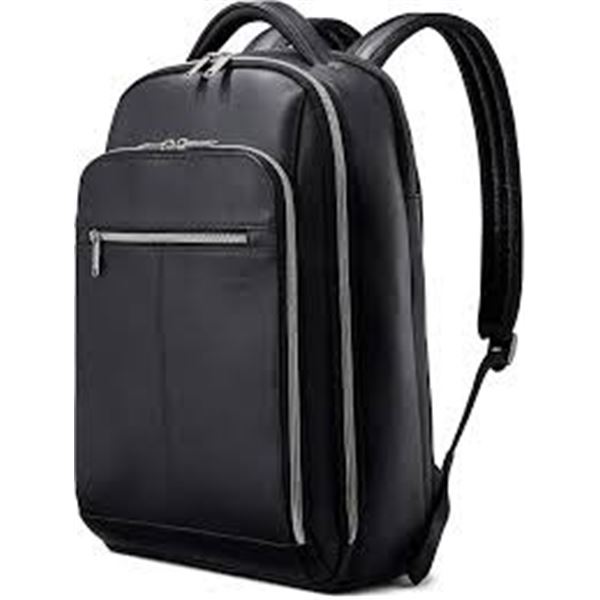 NEW SAMSONITE CLASSIC LEATHER BLACK BACKPACK