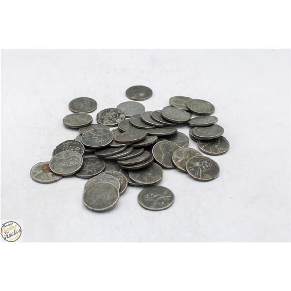 LOT OF 50 STEEL PENNIES (1943)
