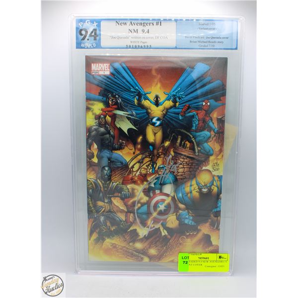 PGX GRADED 9.4 NEW AVENGERS #1 VARIANT COVER