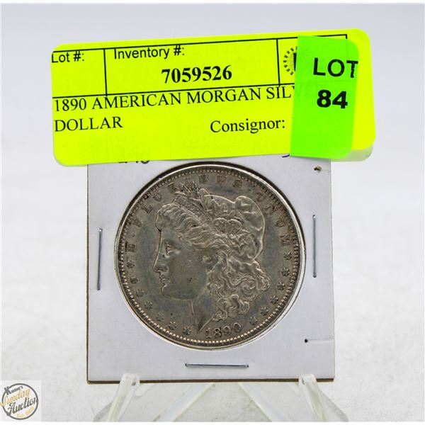 1890 AMERICAN MORGAN SILVER DOLLAR