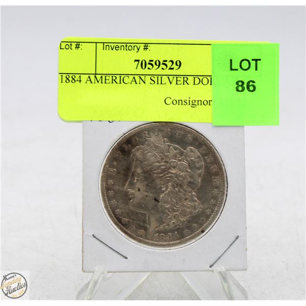 1884 AMERICAN SILVER DOLLAR