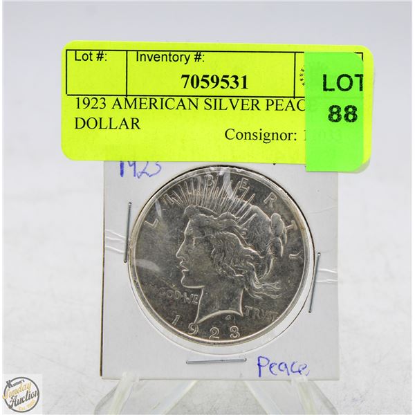 1923 AMERICAN SILVER PEACE DOLLAR