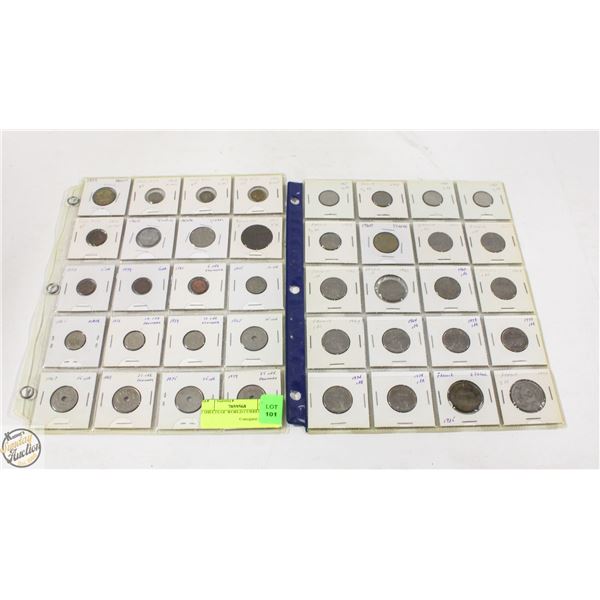 2 SHEETS OF WORLD CURRENCY