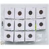 Image 1 : SHEET OF 11 AMERICAN INDIAN HEAD PENNIES