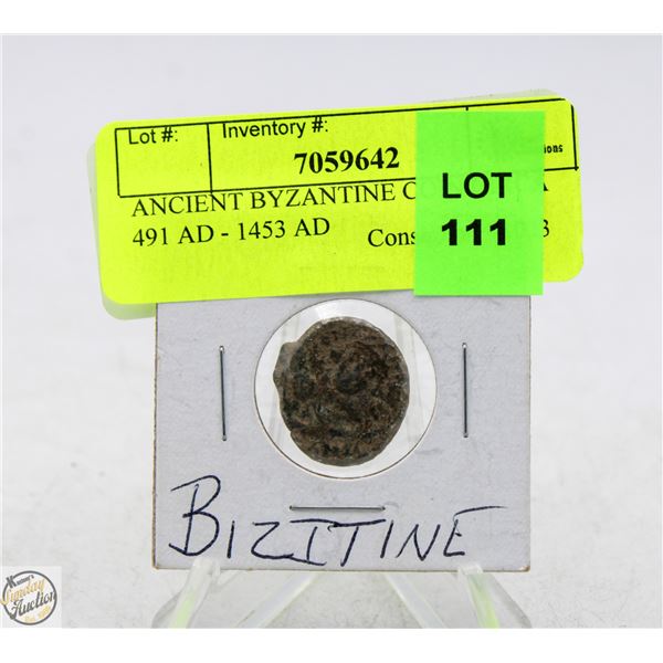 ANCIENT BYZANTINE COIN CIRCA 491 AD - 1453 AD