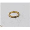 Image 1 : LADIES YELLOW GOLD AND DIAMOND WEDDING BAND SZ 6.5