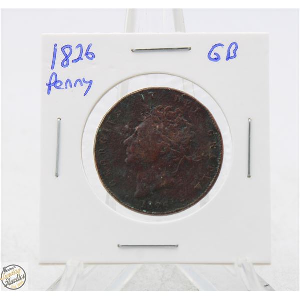 1826 GREAT BRITAIN GEORGE IV ONE PENNY COIN