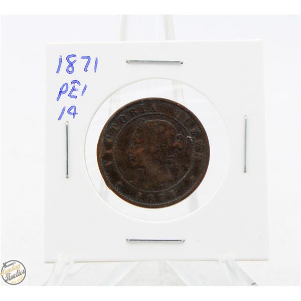 1871 PRINCE EDWARD ISLAND ONE PENNY TOKEN