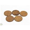Image 2 : 5 VARIOUS OLD USA WHEAT PENNIES
