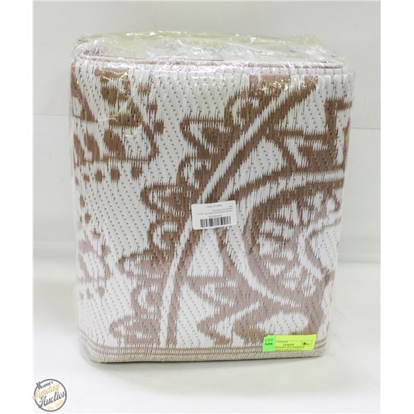 NEW YAMAZIOT WATERPROOF OUTDOOR BROWN RUG 6X9FT